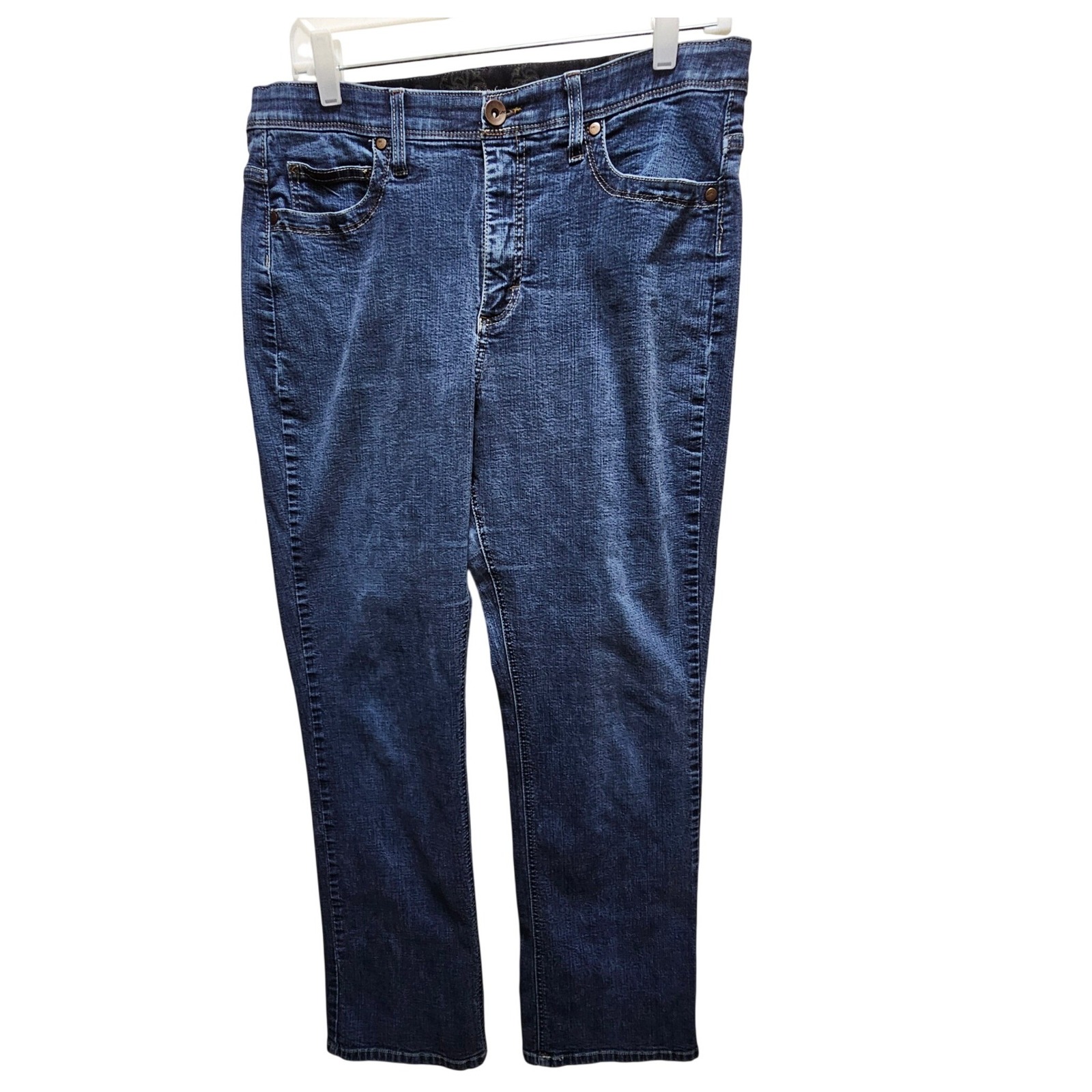 Lee Comfort Waistband Stretch Straight Leg Jeans Dark Wash Blue 14m 3507070